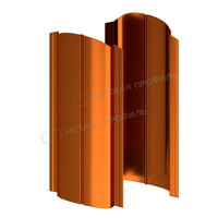 Штакетник металлический Металл Профиль ELLIPSE-O 19х126 AGNETA-03-Copper\C