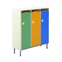 Шкаф для горшков на 15 мест (бежевый/голубой/зеленый/желтый, 889x347x1063 мм)