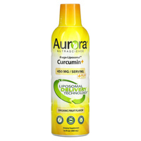 Aurora Nutrascience, Mega-Liposomal Curcumin+, мега липосомальный куркумин, со вкусом органических фруктов, 600 мг, 480