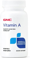 Витамин А GNC, 10 000 МЕ, 180 капсул