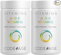 Витаминная добавка Codeage ADK, витамин А, витамин D3, 5000 МЕ К1 и К2 (МК4 и МК7), 2 упаковки