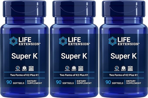 Life Extension Super K, 90 мягких таблеток (упаковка по 3 шт.)