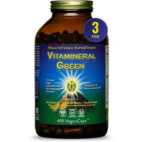 Комплекс витаминный Healthforce Superfood Vitamineral Green, 3 упаковки по 400 капсул