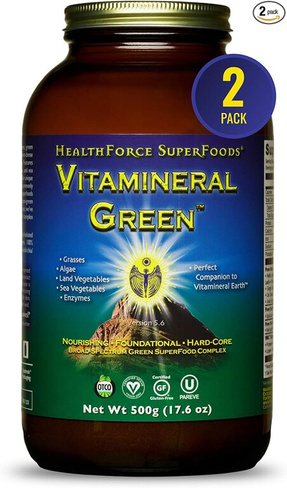 Комплекс витаминный Healthforce Superfood Vitamineral Green, 2 упаковки по 500 грамм