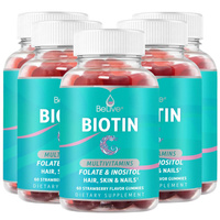 Комплекс биотина с другими витаминами BeLive Supplement for Anti-Aging Energy Strawberry, 5 банок х 60 пастилок