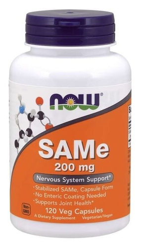 Now Foods, SAMe - S-аденозил L-метионин 200 мг, 120 капсул. Inna marka