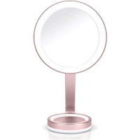 9450E Светодиодное зеркало для макияжа с атласной отделкой и регулируемой светодиодной подсветкой, 10-кратное увеличение