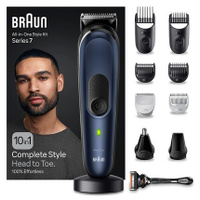 Универсальный набор для ухода за бородой, триммер для бороды, машинка для стрижки волос 10-в-1 для мужчин, водонепроница