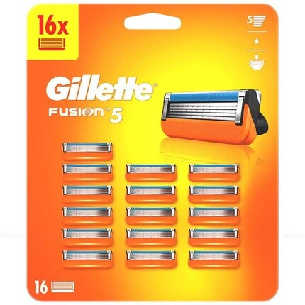 Сменные картриджи для мужской бритвы Fusion 5, набор из 16 лезвий, Gillette