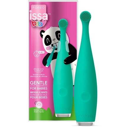 Зубная щетка Issa Baby Gentle Sonic для детей в возрасте от 0 до 4 лет, зеленый киви, Foreo