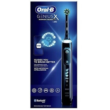 Осциллирующая зубная щетка для взрослых Oral-B Genius X, черная, Oral B