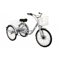 Трехколесный велосипед для взрослых IZH-BIKE Farmer (Фермер) 24' Серебристый Иж-Байк