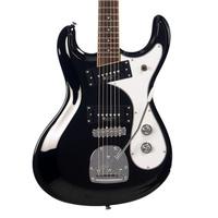 Электрогитара Eastwood of Canada Sidejack Pro DLX - Jet Black - Mosrite-inspired Offset Electric Guitar - NEW!