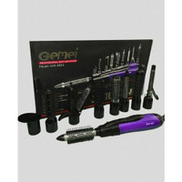 Стайлер для волос с насадками Gemei GM-4835/ Компактный фиолетовый стайлер для укладки волос 10в1 Нет бренда