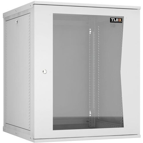 Шкаф коммутационный TLK TWI-156060-R-G-GY настенный, стеклянная передняя дверь, 15U, 600x703x600 мм