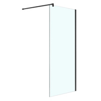 Душевая перегородка Azario CHICAGO Walk-in прозрачное стекло 8 мм, цвет профиля черный (AZ-NAR6310 800 Black)