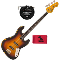 Басс гитара Vintage VJ74 ICON 4-String Bass, Distressed Sunset Sunburst w/ Cable & Cloth