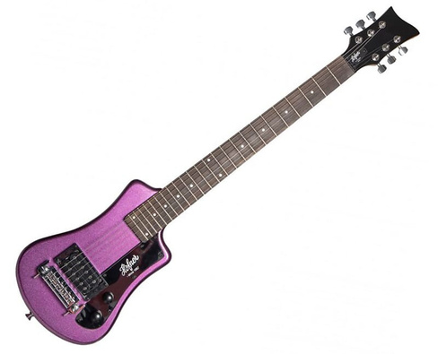 Электрогитара Hofner Shorty Electric Travel Guitar w/ Gig Bag - Purple