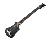 Электрогитара Hofner Deluxe Shorty Electric Travel Guitar w/ Gig Bag - Black
