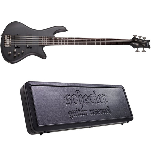 Басс гитара Schecter Stiletto Studio-5 See-Thru Black Satin 5-String Electric Bass Guitar + Hard Case Studio 5