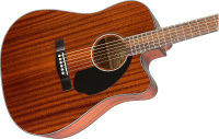Акустическая гитара Fender CD-60SCE Solid Mahogany Top Cutaway Dreadnought Acoustic Electric Guitar, Walnut FB, All-Maho