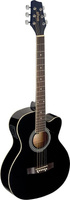 Акустическая гитара Stagg Auditorium Cutaway Acoustic-Electric Guitar - Black - SA20ACE BLK