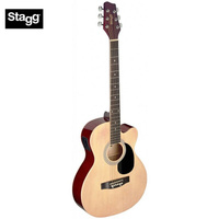 Акустическая гитара Stagg SA20ACE NAT Auditorium Cutaway Basswood Top Nato Neck 6-String Acoustic-Electric Guitar