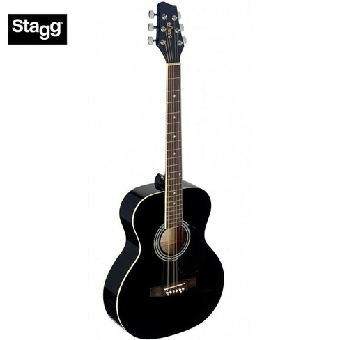 Акустическая гитара Stagg SA20A BLK Auditorium 4/4 Size Basswood Top & Back/Sides Nato Neck 6-String Acoustic Guitar