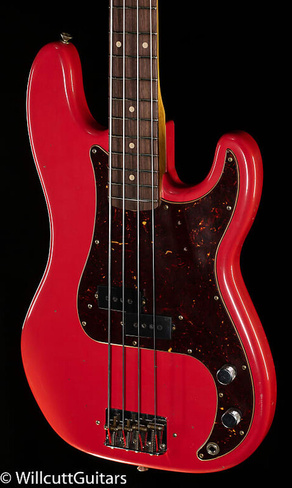 Басс гитара Fender Custom Shop Pino Palladino Signature Precision Bass Rosewood Fingerboard Fiesta Red over Desert Sand