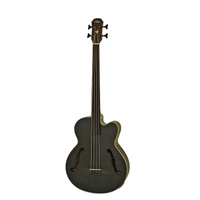 Басс гитара Aria FEBF2M-FL-STBK Flame Nato Top Nato Neck 4-String Medium Scale Fretless Acoustic Bass Guitar - Stained B