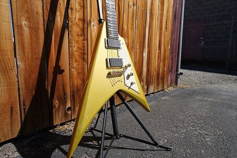 Электрогитара ESP LTD SIGNATURE SERIES Kirk Hammett KH-V - Metallic Gold 6-String Electric Guitar w/ Case
