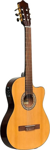 Акустическая гитара SCL60 cutaway acoustic-electric classical guitar with B-Band 4-band EQ, natural colour
