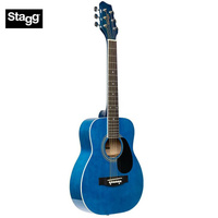 Акустическая гитара Stagg SA20D 1/2 BLUE Dreadnought 1/2 Size Basswood Top Nato Neck 6-String Acoustic Guitar