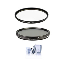 Hoya 55mm HD3 UV Filter With Hoya 55mm Variable ND Filter (0.45 to 2.7 (1.5 to 9