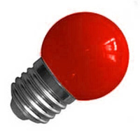 Лампа светодиодная 1W 5L R40 E27 - красный