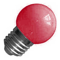 Лампа светодиодная 1W 6L R40 E27 - красный