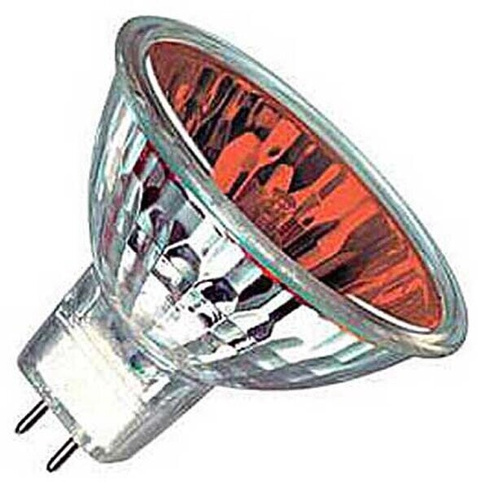 Лампа накаливания галогенная 35W 12V GU5.3 - красный