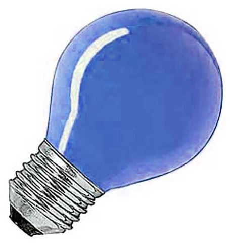 Лампа накаливания обычная 10W R45 Е27 M, Синяя