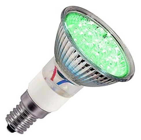 Лампа светодиодная 0,9W R50 E14 - зеленый