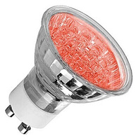 Лампа светодиодная 0.9W R50 GU10 - красный