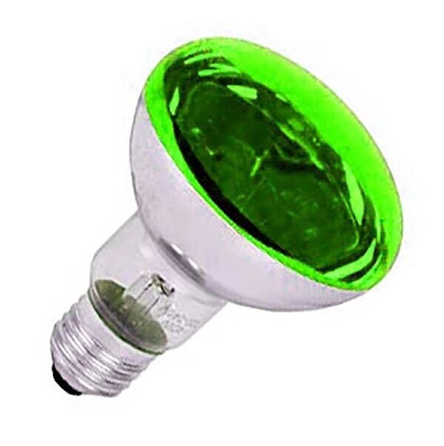 Лампа накаливания зеркальная 60W R80 Е27, Зеленая