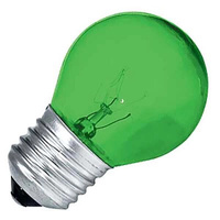 Лампа накаливания обычная 10W R45 Е27 T, Зеленая