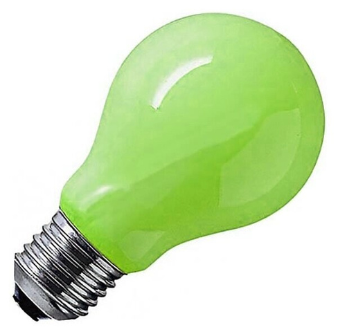 Лампа накаливания обычная 25W R60 Е27, Зеленая