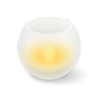 Светодиодная свеча в белом стакане шар