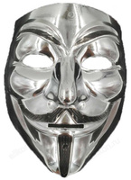 Игрушка маска для лица серебро NNM