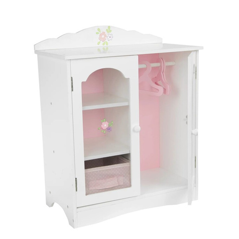 Маленький мир Оливии Маленькая принцесса Необычный шкаф для кукол 18 дюймов с 3 вешалками Olivia's Little World