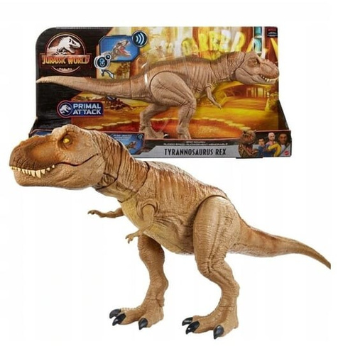 Mattel, Коллекционная фигурка, Мир Юрского периода, Мега рев динозавра тиранозавра