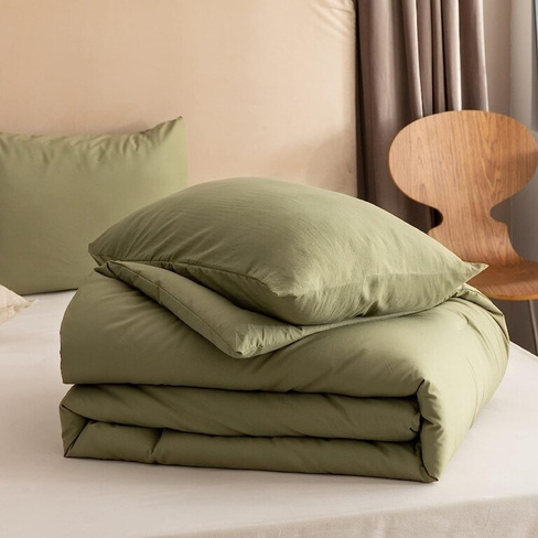 Комплект двуспального постельного белья Rosgonia Queen, 3 предмета, оливковый