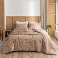 Комплект двуспального постельного белья Rosgonia Queen, 3 предмета, коричневый