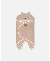 Одеяло-кокон для мальчика, коричневый плюшевый мишка - для младенцев | для малышей Deux par Deux, мультиколор